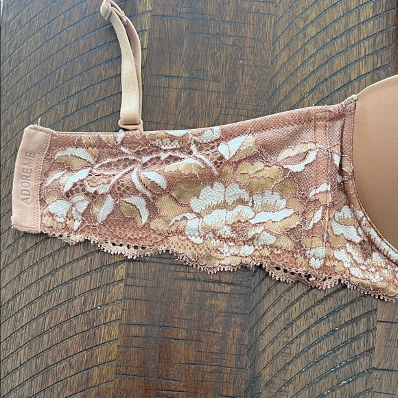 Like 🆕 ADORE ME Lyza Elegant Lace Trimmed Push-up Bra in beige, 34 B - Picture 7 of 10